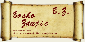 Boško Zdujić vizit kartica
